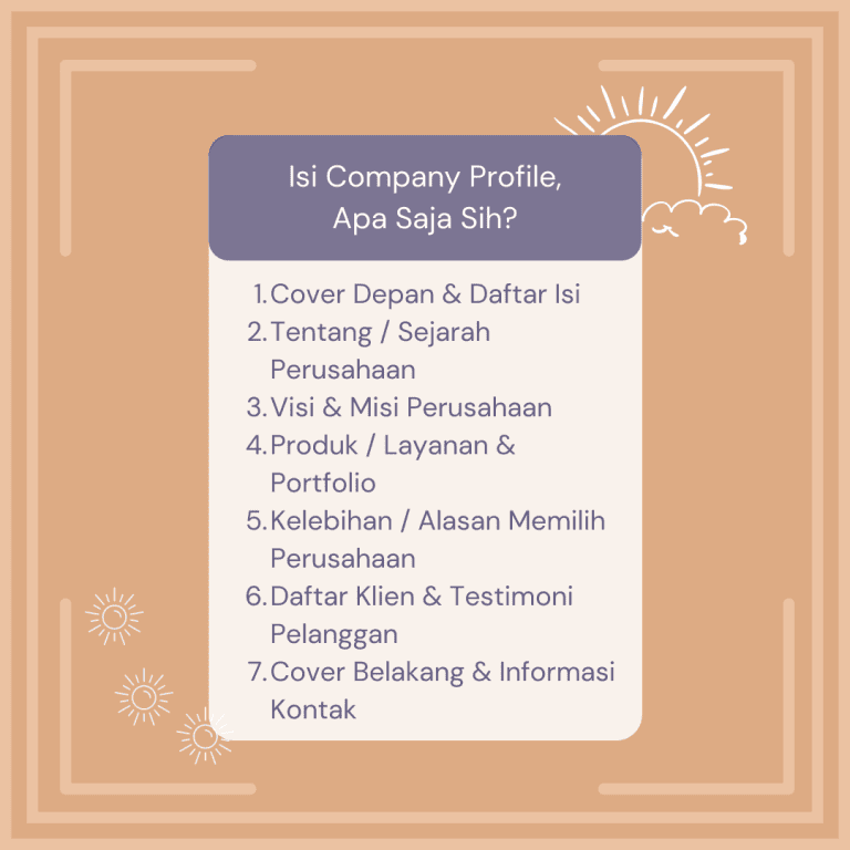 Apa Itu Company Profile? 7 Informasi Yang Wajib Dicantumkan Pada